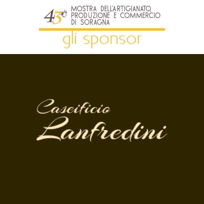 Sponsor mostra dell'artigianato di Soragna 2022:Caseificio Lanfredini
