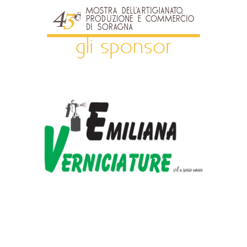 Vi presentiamo gli sponsor della mostra dell'artigianato di Soragna 2022: Emiliana Verniciature