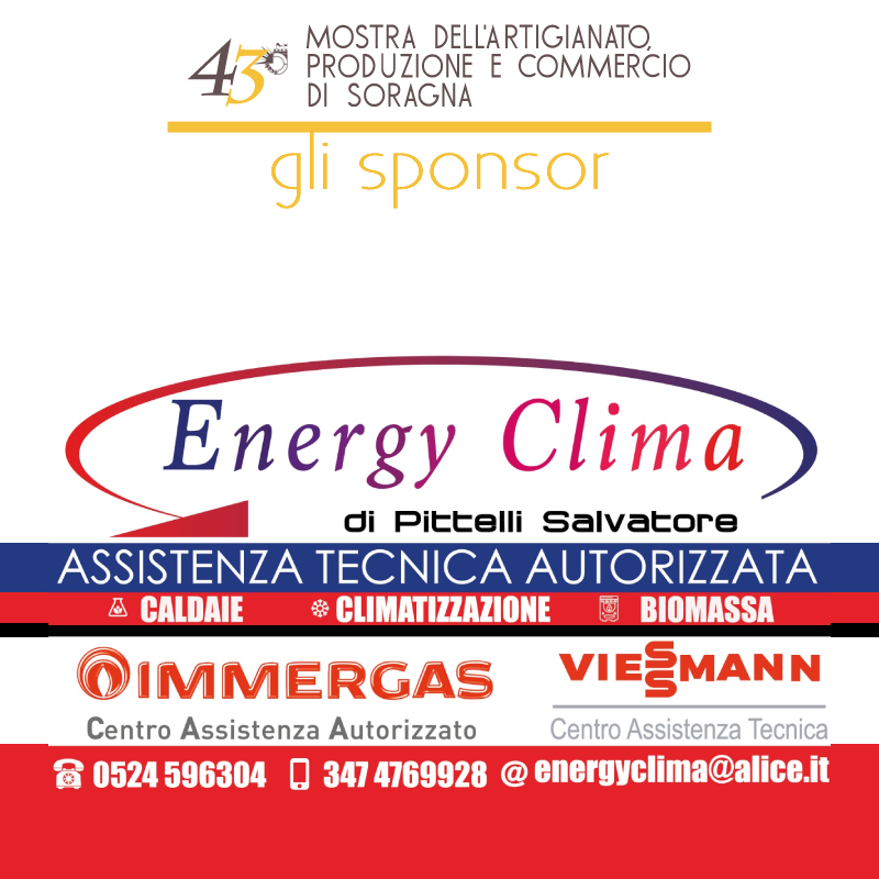 Sponso mostra dell'artigianato di Soragna 2022: Energy Clima