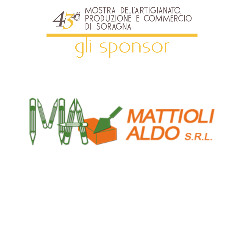 Vi presentiamo gli sponsor della mostra dell'artigianato di Soragna 2022: Mattioli aldo