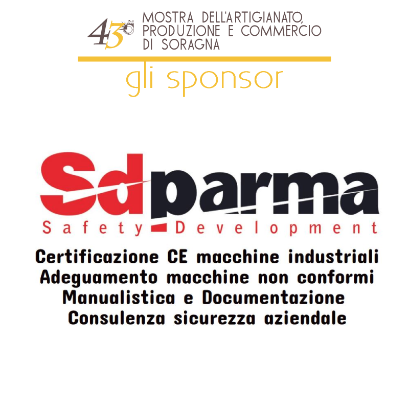 Vi presentiamo gli sponsor della mostra dell'artigianato di Soragna 2022: SDparma
